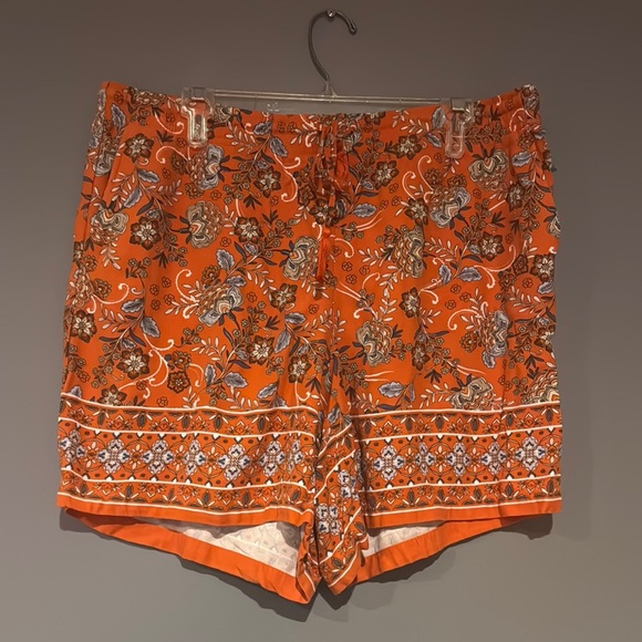 J. Jill Orange and Blue Bermuda Shorts Vibrant Design - Picture 2 of 9